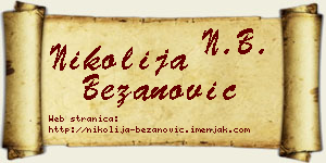 Nikolija Bežanović vizit kartica